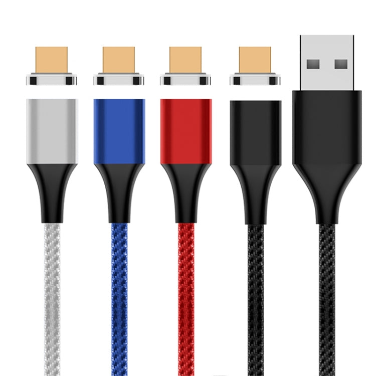 M11 3A USB to Micro USB Nylon Braided Magnetic Data Cable, Cable Length: 1m(Red) - Mobile Accessories by buy2fix | Online Shopping UK | buy2fix