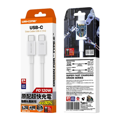 WK WDC-175 120W USB-C/Type-C to USB/Type-C Fast Charge Data Cable, Length: 1.2m -  by WK | Online Shopping UK | buy2fix