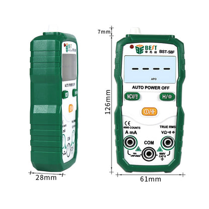 BEST BST-58F Full Automatic Range Multimeter Without Shift Intelligent Identification Digital Multimeter Household Mini Electrical Instrument - Digital Multimeter by BEST | Online Shopping UK | buy2fix