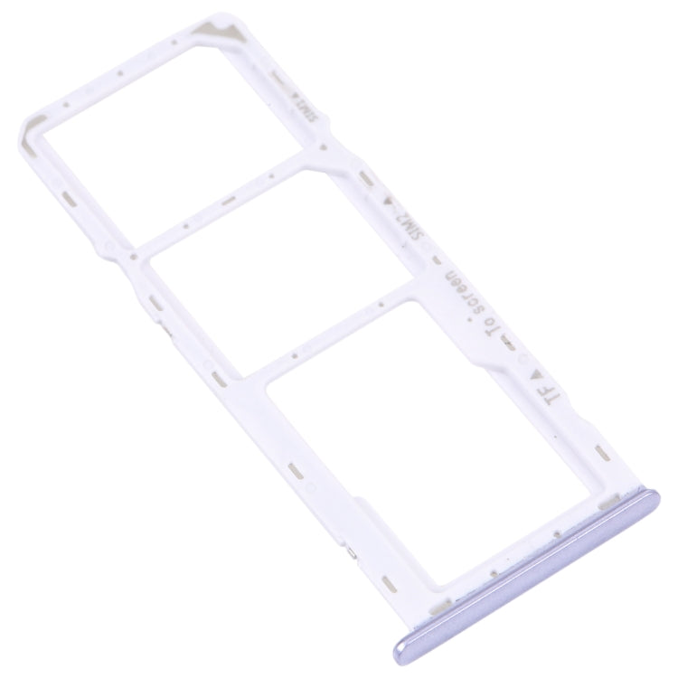 For Samsung Galaxy M42 5G SM-A436B Original SIM Card Tray + SIM Card Tray + Micro SD card tray (Purple) - Repair & Spare Parts by buy2fix | Online Shopping UK | buy2fix