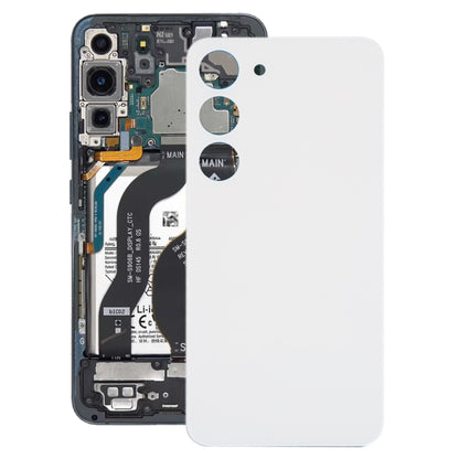 For Samsung Galaxy S23 SM-S911B OEM Glass Battery Back Cover(White) - Repair & Spare Parts by buy2fix | Online Shopping UK | buy2fix