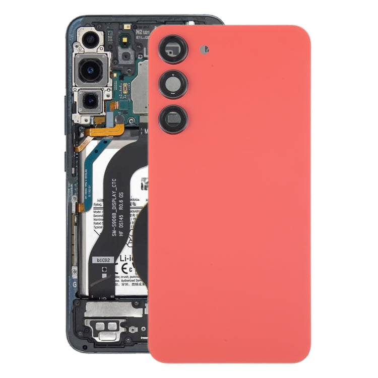 For Samsung Galaxy S23+ SM-S916B OEM Glass Battery Back Cover with Camera Lens Cover(Red) - Repair & Spare Parts by buy2fix | Online Shopping UK | buy2fix