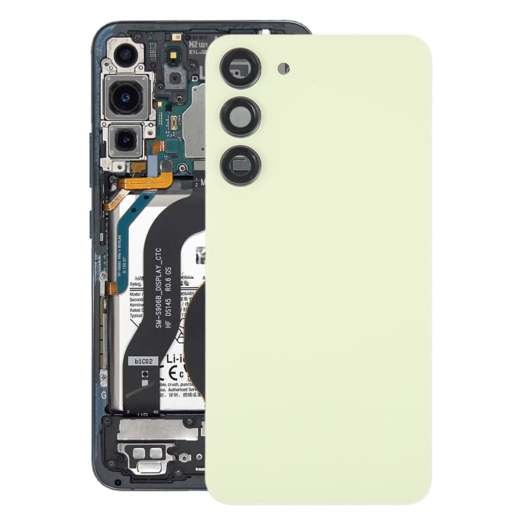 For Samsung Galaxy S23+ SM-S916B OEM Glass Battery Back Cover with Camera Lens Cover(Yellow) - Repair & Spare Parts by buy2fix | Online Shopping UK | buy2fix