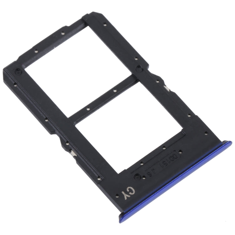 For OPPO Reno SIM Card Tray + SIM / Micro SD Card Tray (Blue) - Card Socket by buy2fix | Online Shopping UK | buy2fix