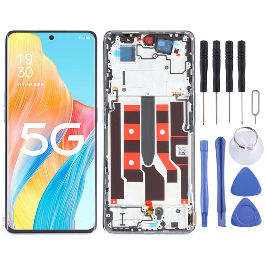 Original LCD Screen For OPPO A1 Pro Digitizer Full Assembly with Frame (Blue) - LCD Screen by buy2fix | Online Shopping UK | buy2fix