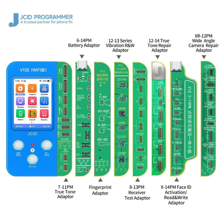 JC V1SE Testing Repair Face ID Dot Board Adaptor For iPhone X-15 Pro Max - Test Tools by JC | Online Shopping UK | buy2fix