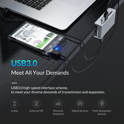 ORICO MH2AC-U3 Clip-type 2 Ports USB3.0 HUB with SD Card Reader - USB 3.0 HUB by ORICO | Online Shopping UK | buy2fix