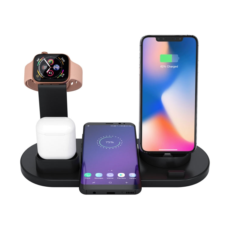 HQ-UD15 Rotatable Wireless Charging Base with Stand for Phones / iWatches / AirPods (White) - Multifunction Charger by buy2fix | Online Shopping UK | buy2fix