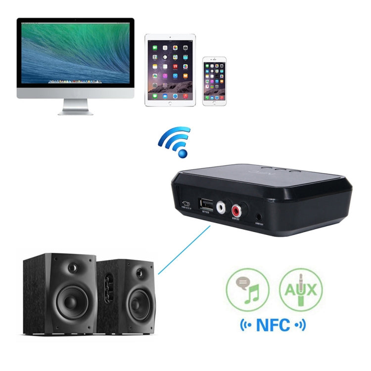 B10 NFC Desktop Bluetooth Music Receiver 4.1 Bluetooth Adapter USB Drive Reads Bluetooth Speaker - Apple Accessories by buy2fix | Online Shopping UK | buy2fix