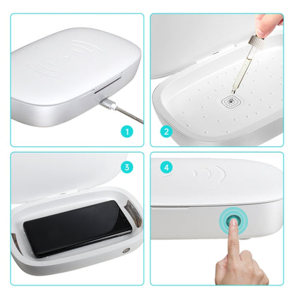 U3 UVC Ultraviolet Cell Phone Sterilization Box Mask Toothbrush Sterilizer Sterilization Box Wireless Charger - Sterilizers by buy2fix | Online Shopping UK | buy2fix