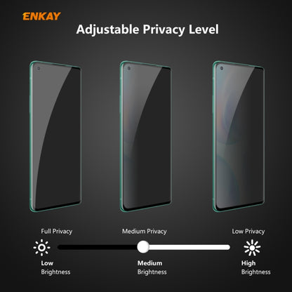 For OnePlus 8 ENKAY Hat-Prince 0.26mm 9H 3D Curved Heat Bending Privacy Anti-spy Full Screen Tempered Glass Film - Huawei Tempered Glass by ENKAY | Online Shopping UK | buy2fix