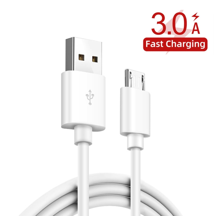 2 in 1 1m USB to Micro USB Data Cable + 30W QC 3.0 4 USB Interfaces Mobile Phone Tablet PC Universal Quick Charger Travel Charger Set, US Plug(White) - Mobile Accessories by buy2fix | Online Shopping UK | buy2fix