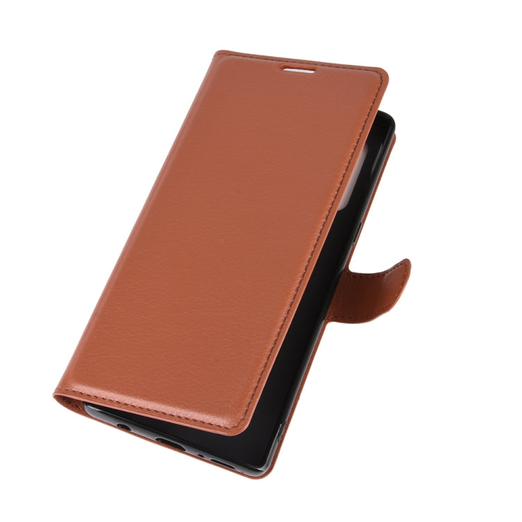 For LG Velvet Litchi Texture Horizontal Flip Protective Case with Holder & Card Slots & Wallet(Brown) - Mobile Accessories by buy2fix | Online Shopping UK | buy2fix