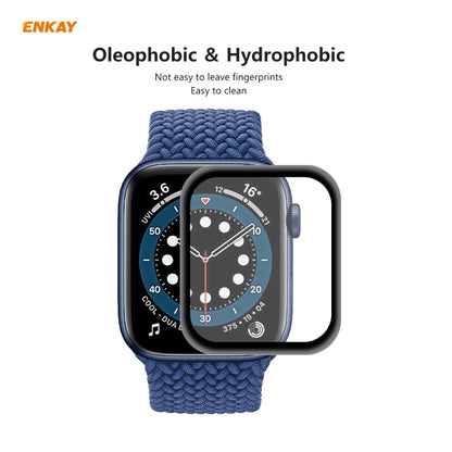 For Apple Watch 6/5/4/SE 40mm 5PCS ENKAY Hat-Prince 0.2mm 9H Surface Hardness 3D Explosion-proof Aluminum Alloy Edge Full Screen Tempered Glass Screen Film - Watch Cases by ENKAY | Online Shopping UK | buy2fix