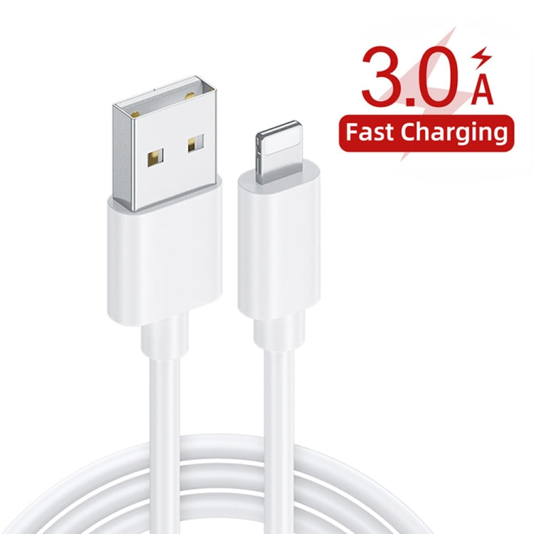 LZ-819A+C 18W QC3.0 USB + PD USB-C / Type-C Interface Travel Charger with Indicator Light + USB to 8 Pin Fast Charging Data Cable Set, EU Plug(White) - Mobile Accessories by buy2fix | Online Shopping UK | buy2fix