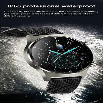 E13 1.28 inch IPS Color Screen Smart Watch, IP68 Waterproof, Leather Watchband, Support Heart Rate Monitoring/Blood Pressure Monitoring/Blood Oxygen Monitoring/Sleep Monitoring(Gold) - Smart Wear by buy2fix | Online Shopping UK | buy2fix