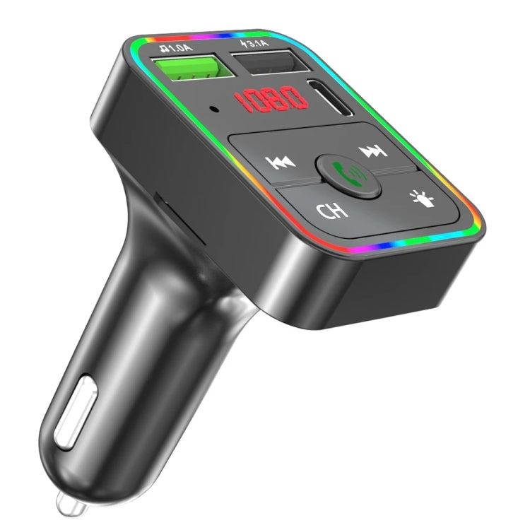 F2 Car FM Transmitter MP3 USB Charger Player with LED Backlight FM Transmitter with Bluetooth Transmitter Car Player Kit - Bluetooth Car Kits by buy2fix | Online Shopping UK | buy2fix