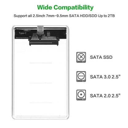 2.5 Inch SATA to USB 3.1 Gen 2 Portable Enclosure -  by buy2fix | Online Shopping UK | buy2fix