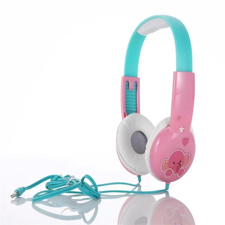 KID101 Portable Cute Children Learning Wired Headphone(Pink Green) - Multimedia Headset by buy2fix | Online Shopping UK | buy2fix