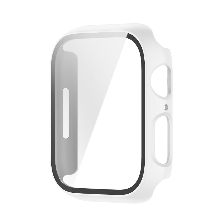 Shockproof PC Protective Case with Tempered Glass Film For Apple Watch Series 8 / 7 45mm(black) - Watch Cases by buy2fix | Online Shopping UK | buy2fix