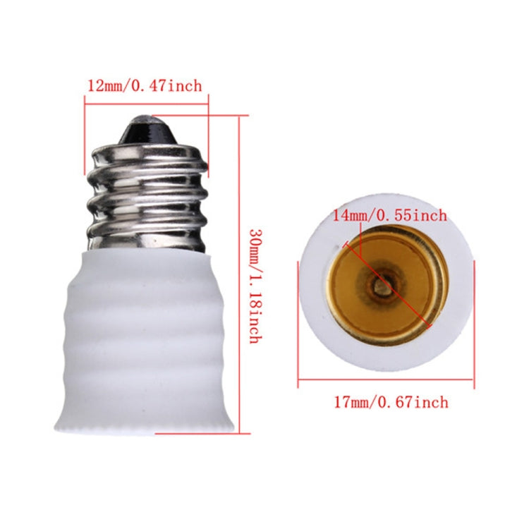10 PCS E12 To E14 Socket Changer LED Light Lamp Adapter White(10 piece) - LED Light by buy2fix | Online Shopping UK | buy2fix