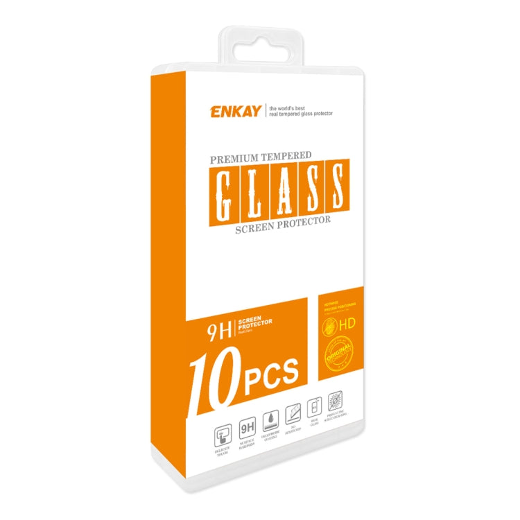For Samsung Galaxy S22 5G 10pcs ENKAY Ultra-thin 0.2mm Full Glue Coverage Tempered Glass Protector - Galaxy S22 5G Tempered Glass by ENKAY | Online Shopping UK | buy2fix