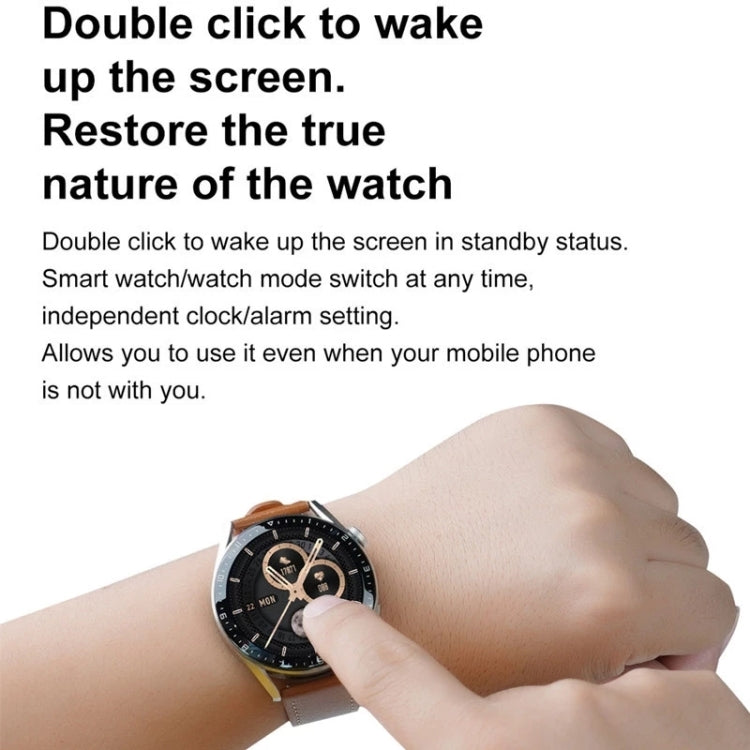 DT3 Mini 1.19 inch Leather Watchband Color Screen Smart Watch(Silver) - Smart Wear by buy2fix | Online Shopping UK | buy2fix