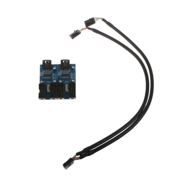 9 Pin USB 2.0 Desktop Computer 1 to 4 Pin Extension Cable Breakout Connector - Others by buy2fix | Online Shopping UK | buy2fix