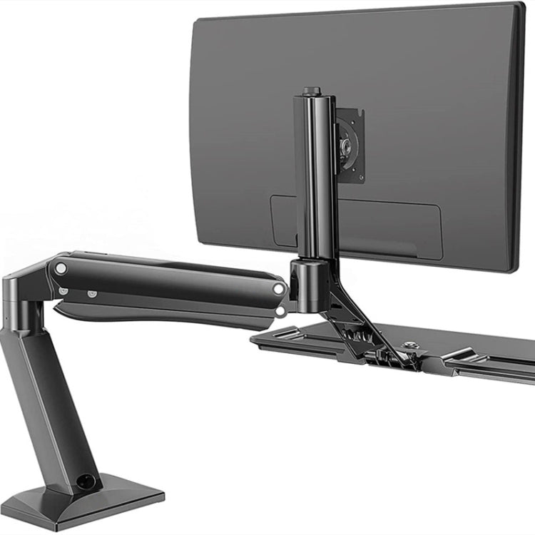 NORTH BAYOU NB40 Ergonomic Height Adjust Computer Stand Workstation 22-32 Inch Monitor Mount Bracket with Keyboard Plate Desk Stand - Computer & Networking by buy2fix | Online Shopping UK | buy2fix
