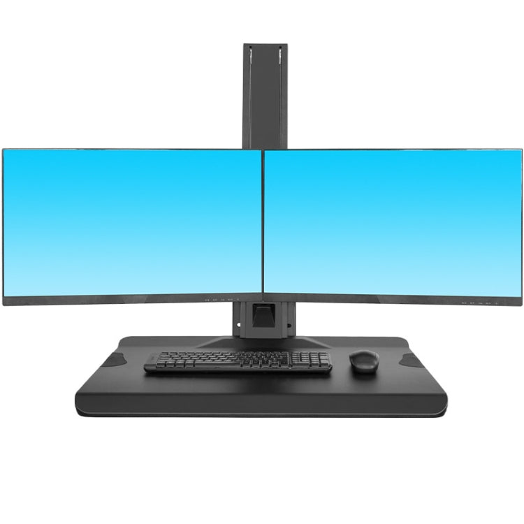 NORTH BAYOU NB L100 Sit-Stand Workstation Desk Table Clamp Dual LCD Monitor Mount For 22-27 inch - Consumer Electronics by buy2fix | Online Shopping UK | buy2fix