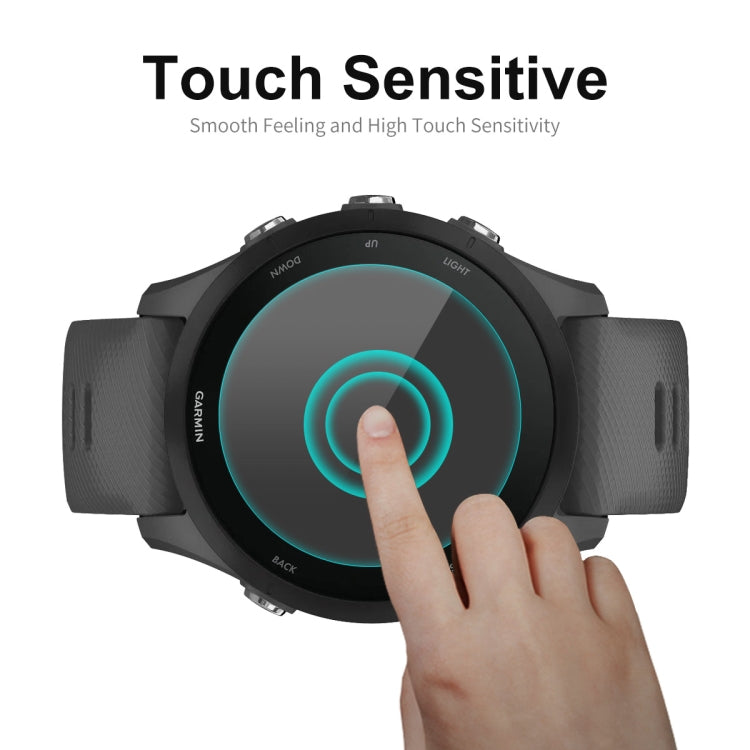 2 PCS For Garmin Forerunner 255S ENKAY 0.2mm 9H Tempered Glass Screen Protector Watch Film - Smart Wear by ENKAY | Online Shopping UK | buy2fix
