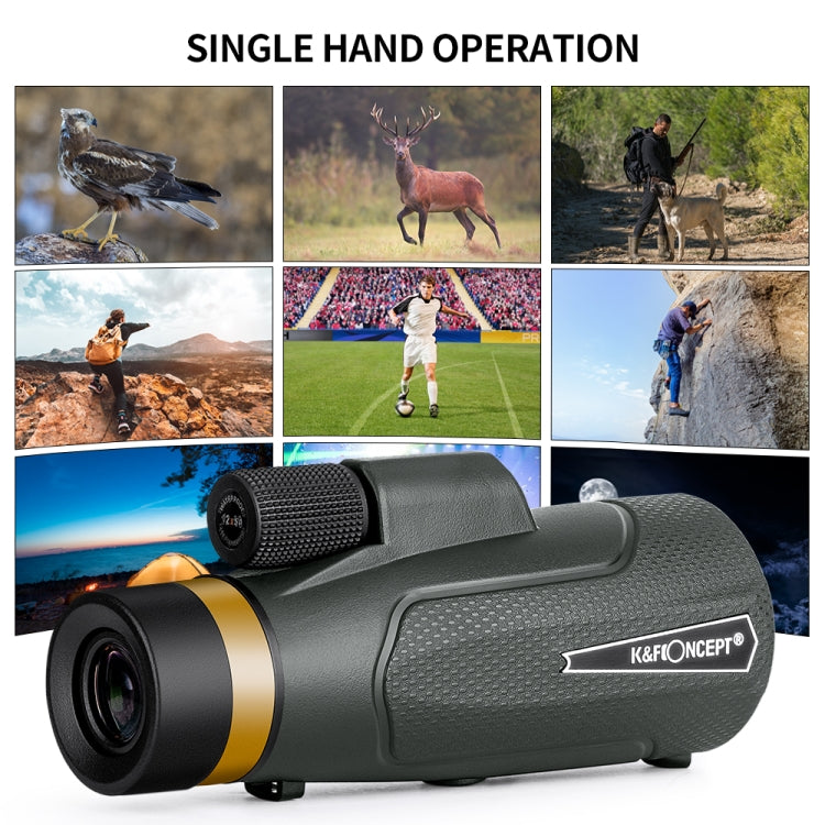 KF33.013 K&F Concept 12X50 Monoculars Adults High Power Monocular Telescope With Smartphone Adapter - Monocular Binoculars by buy2fix | Online Shopping UK | buy2fix