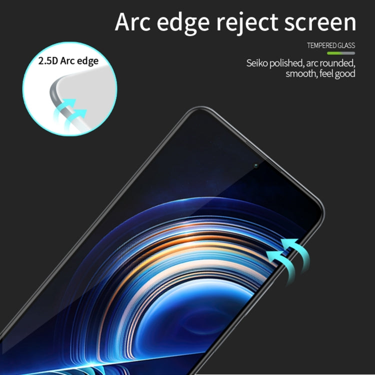 For Xiaomi Redmi Note 12 Pro / Note 12 Pro+ MOFI 9H 2.5D Full Screen Tempered Glass Film(Black) - Note 12 Pro Tempered Glass by MOFI | Online Shopping UK | buy2fix