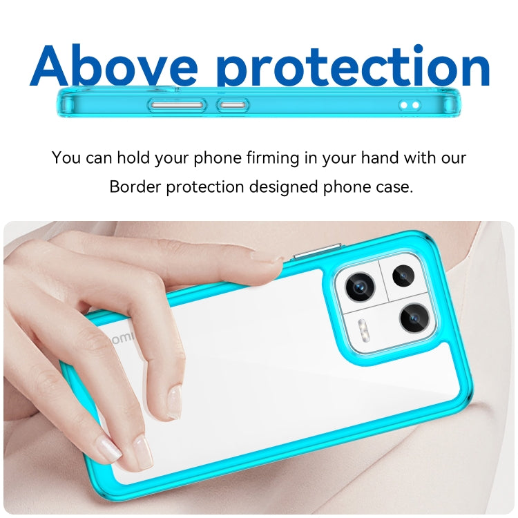 For Xiaomi 13 Colorful Series Acrylic + TPU Phone Case(Transparent Blue) - 13 Cases by buy2fix | Online Shopping UK | buy2fix