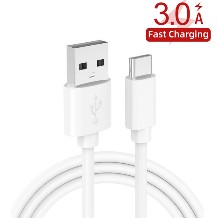 PD04 Type-C + USB Mobile Phone Charger with USB to Type-C Cable, UK Plug(White) -  by buy2fix | Online Shopping UK | buy2fix