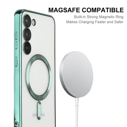 For Samsung Galaxy S23+ 5G ENKAY Electroplated MagSafe Shockproof TPU Phone Case with Lens Film(Light Blue) - Galaxy S23+ 5G Cases by ENKAY | Online Shopping UK | buy2fix