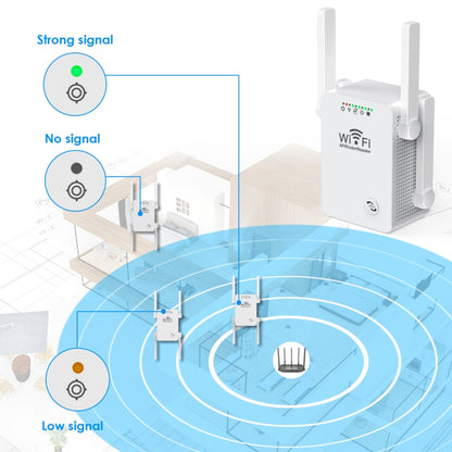 U8 300Mbps Wireless WiFi Repeater Extender Router Wi-Fi Signal Amplifier WiFi Booster(EU Plug) -  by buy2fix | Online Shopping UK | buy2fix