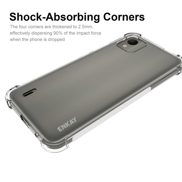 For Nokia C110 4G ENKAY Transparent TPU Shockproof Phone Case - Nokia Cases by ENKAY | Online Shopping UK | buy2fix