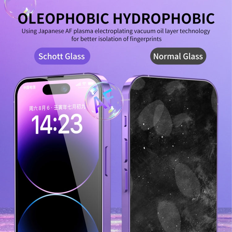 For iPhone 12 / 12 Pro 2pcs ENKAY Hat-Prince 25 Degree Privacy 8K UHD AGC Tempered Glass Film - iPhone 12 / 12 Pro Tempered Glass by ENKAY | Online Shopping UK | buy2fix