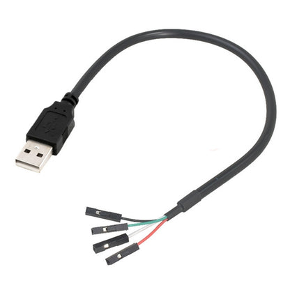 USB Male JUNSUNMAY USB 2.0 A to Female 4 Pin Dupont Motherboard Header Adapter Extender Cable, Length: 0.3m - USB Cable by JUNSUNMAY | Online Shopping UK | buy2fix