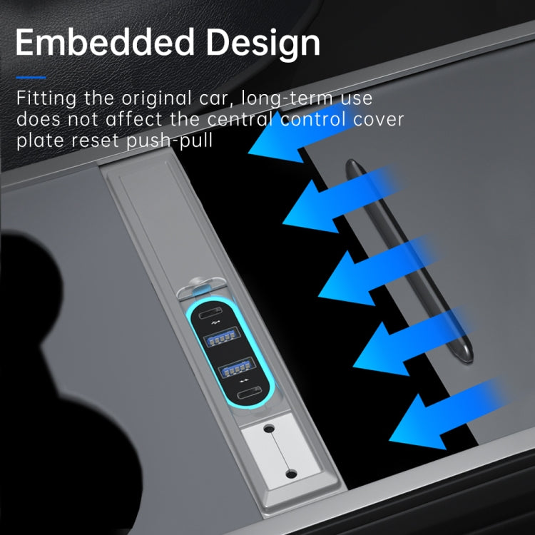 Z62A For Tesla Model 3 / Y Center Console 27W Fast Charging USB HUB Docking Station - DIY Modified Charger by buy2fix | Online Shopping UK | buy2fix