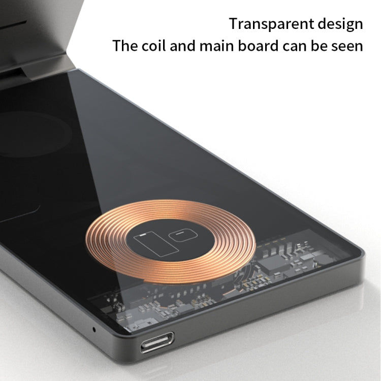 T05 Foldable 15W Magnetic Wireless Charger for iPhone 14/13/12 / iWatch / AirPods - Wireless Charger by buy2fix | Online Shopping UK | buy2fix