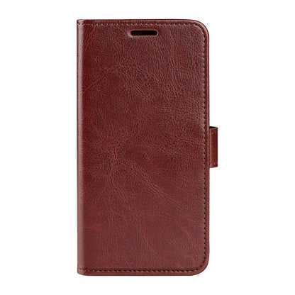 For iPhone 15 R64 Texture Horizontal Flip Leather Phone Case(Brown) - iPhone 15 Cases by buy2fix | Online Shopping UK | buy2fix