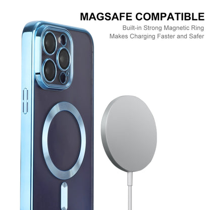 For iPhone 15 Pro Max ENKAY Hat-Prince Magsafe Electroplated TPU Clear Shockproof Phone Case(Dark Blue) - iPhone 15 Pro Max Cases by ENKAY | Online Shopping UK | buy2fix