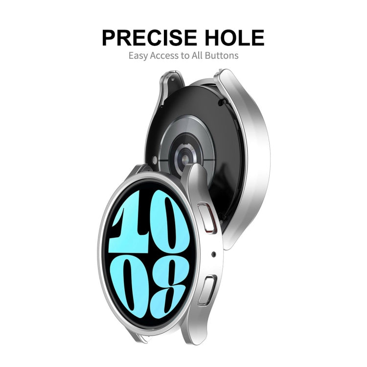 For Samsung Galaxy Watch6 44mm ENKAY Hat-Prince Electroplated Hard PC Case + 0.2mm 9H Glass Screen Protector(Transparent) - Watch Cases by ENKAY | Online Shopping UK | buy2fix