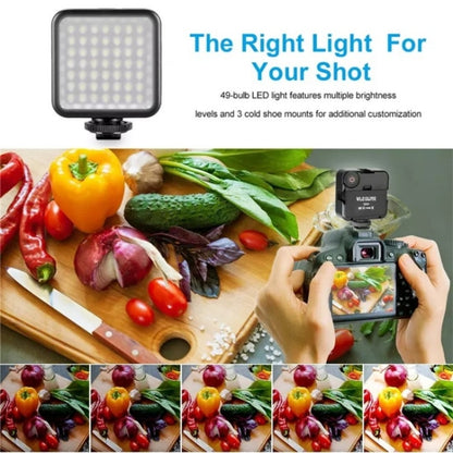 VLOGLITE W49 Photography Cell Phone Live Streaming Beauty Lights Mini Fill Light LED Camera Light -  by buy2fix | Online Shopping UK | buy2fix