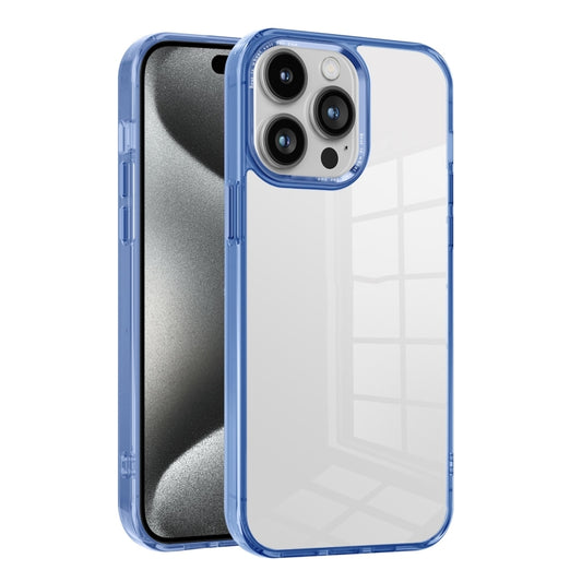 For iPhone 15 Pro Max Ice Color Clear PC Hybrid TPU Phone Case(Royal Blue) - iPhone 15 Pro Max Cases by buy2fix | Online Shopping UK | buy2fix
