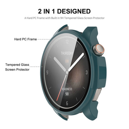 For Amazfit Balance A2286 ENKAY Hat-Prince Full Coverage Tempered Glass Film Integrated PC Watch Case(Transparent) - Watch Cases by ENKAY | Online Shopping UK | buy2fix