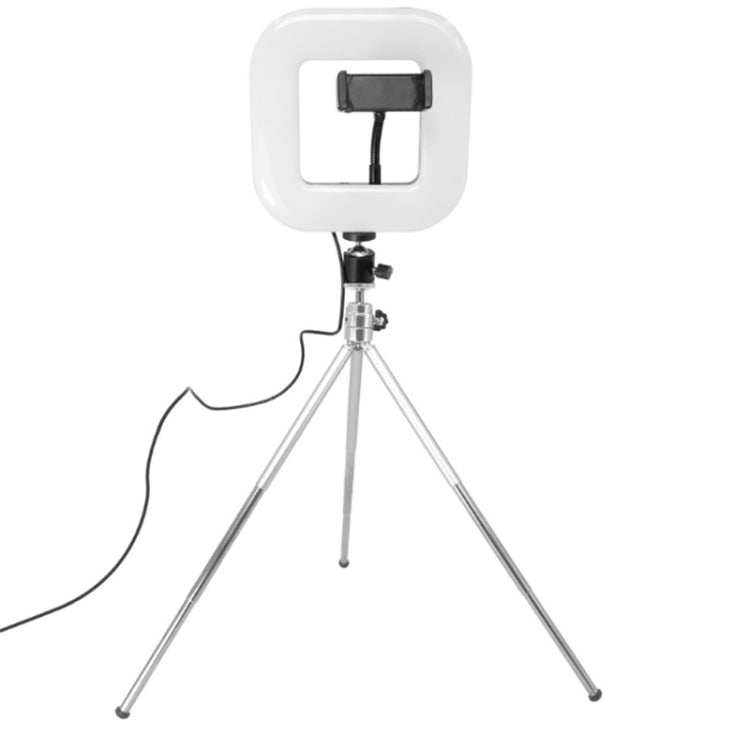 XWJ-D21C Dimmable LED Square Light With Tripod Net Red Live Fill Light Phone Holder - Consumer Electronics by buy2fix | Online Shopping UK | buy2fix