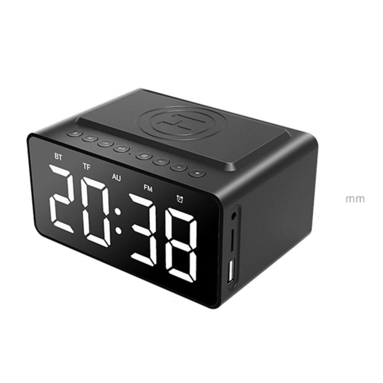 AEC BT508 Wireless Charging Bluetooth Speaker LED Alarm Clock Power Bank Three-In-One Speaker - Desktop Speaker by AEC | Online Shopping UK | buy2fix